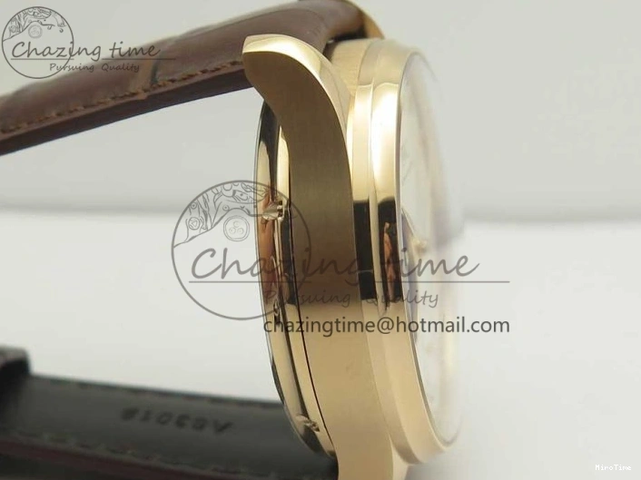 MIROTIME 0501 Portuguese Tourbillon IW5463 RG ZF Best Edition White Dial on Brown Leather Strap Stylish 7174